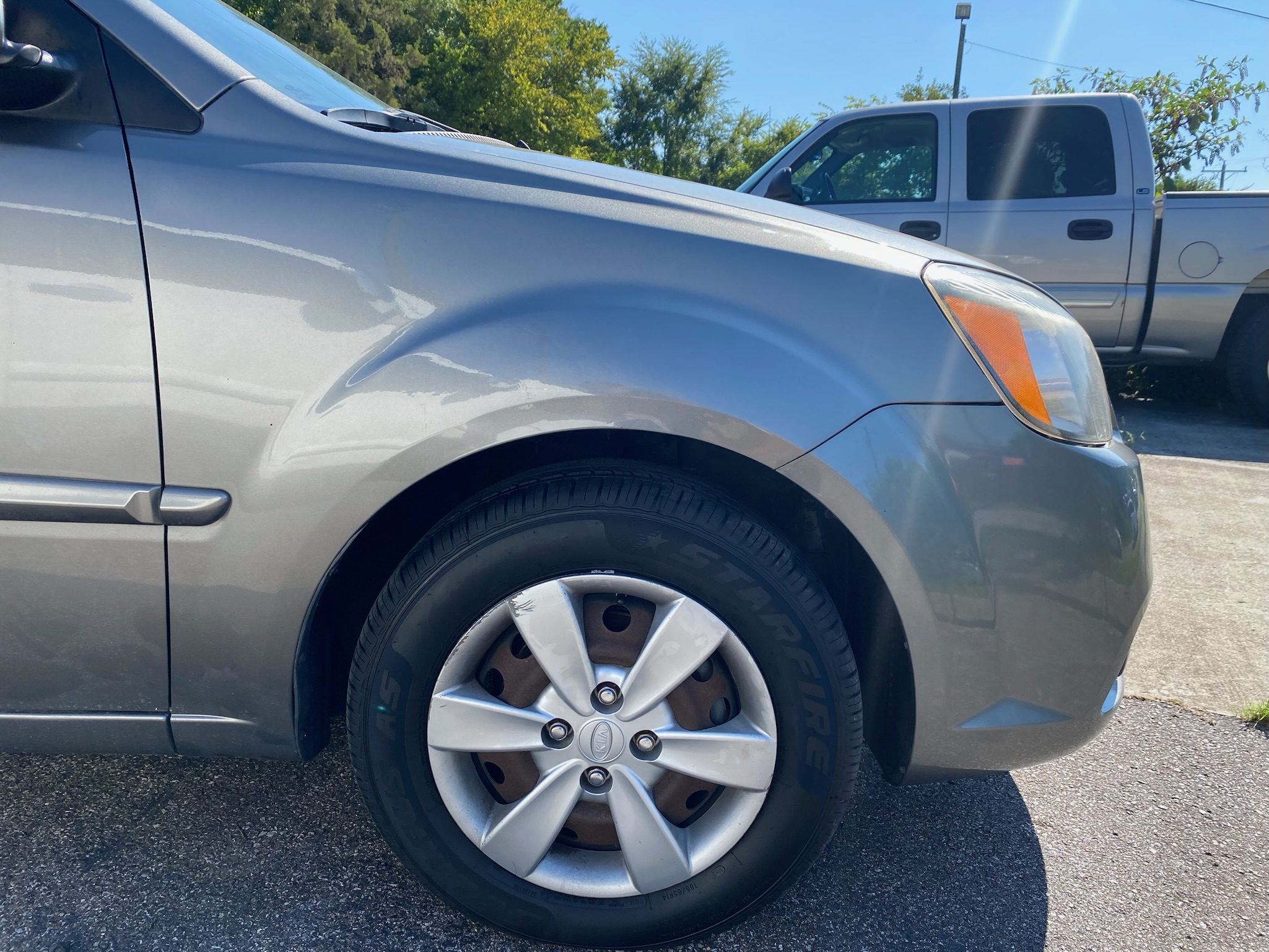 Vehicle after paintless dent repair